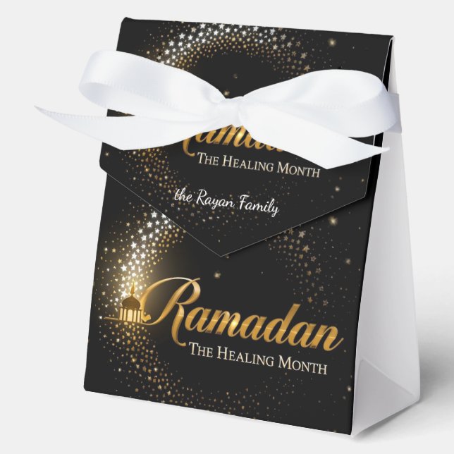 Ramadan MubaraK Holiday personalised  Favour Box (Front)