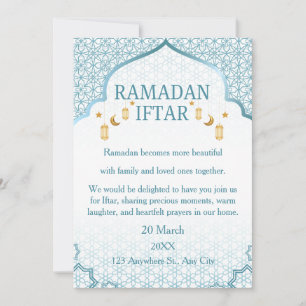Ramadan Mubarak Invitations – Elegant Family Iftar