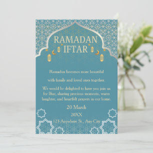 Ramadan Mubarak Invitations – Elegant Family Iftar