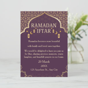 Ramadan Mubarak Invitations – Elegant Family Iftar