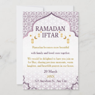 Ramadan Mubarak Invitations – Elegant Family Iftar