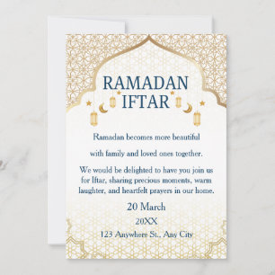 Ramadan Mubarak Invitations – Elegant Family Iftar