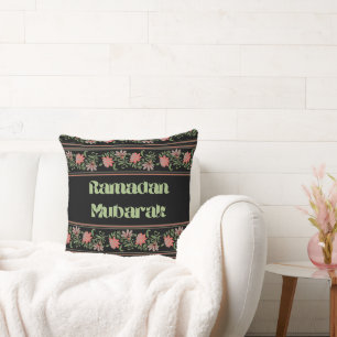 Ramadan Mubarak Islamic Arabesque Border pattern Cushion