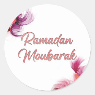Ramadan Mubarak islamic art Classic Round Sticker