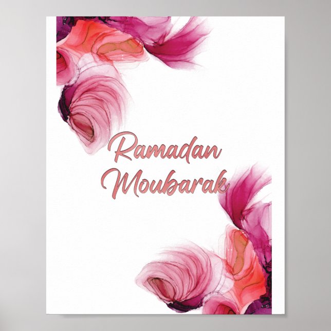 Ramadan Mubarak islamic art Poster (Front)