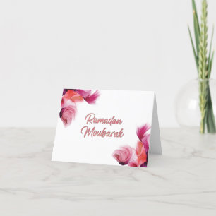 Ramadan Mubarak islamic art Thank You Card