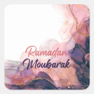 Ramadan mubarak islamic gifts classic square sticker