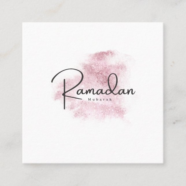 Ramadan Mubarak karem Square Business Card (Front)