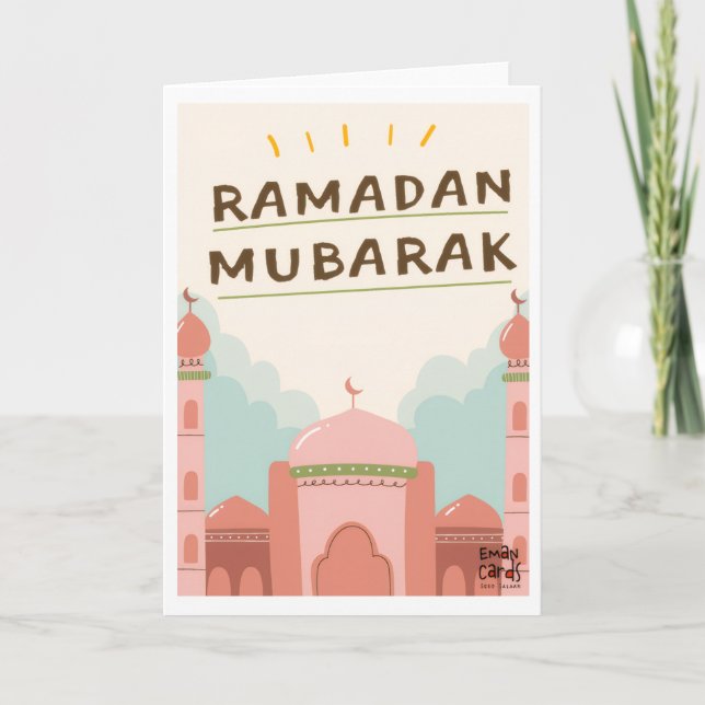 Ramadan Mubarak - Masjid Card (Front)