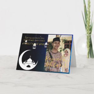 RAMADAN Mubarak Modern English PHOTO Card