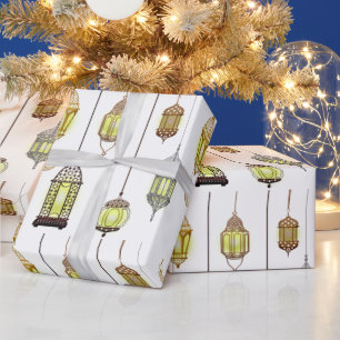 Ramadan Mubarak Oriental Arabesque Lanterns decor Wrapping Paper