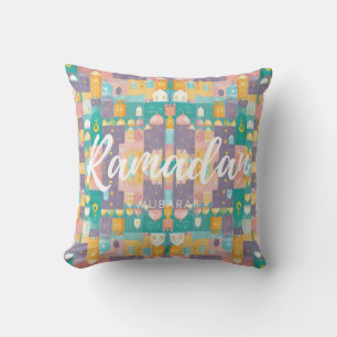 Ramadan Mubarak Pastel Colours Cushion