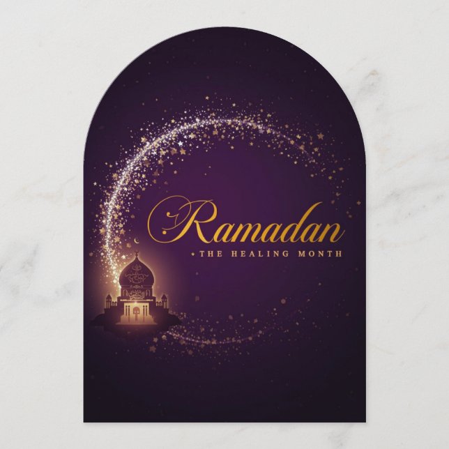 Ramadan MubaraK Personalised Holiday  Card (Front)