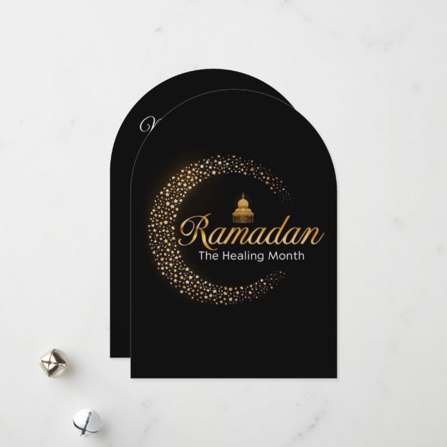 Ramadan MubaraK Personalised Holiday  Card (Front/Back In Situ)