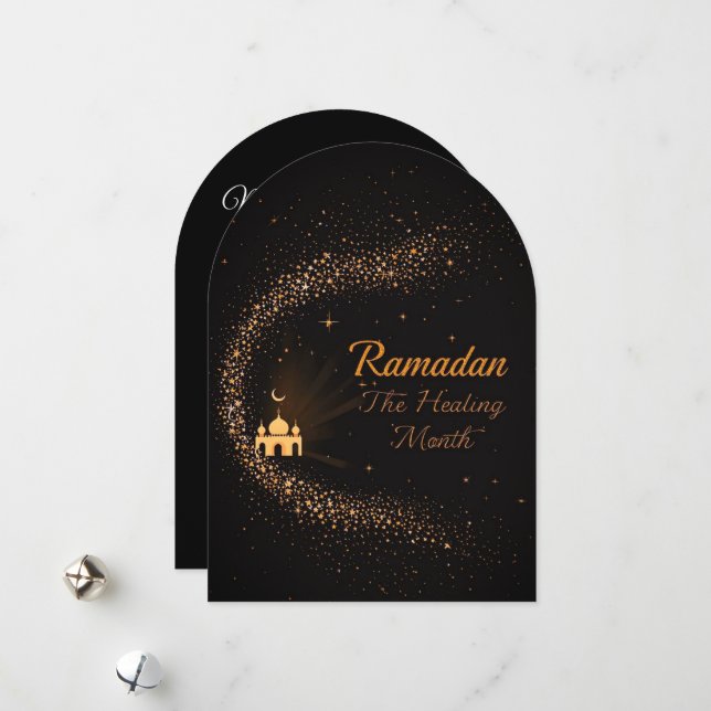Ramadan MubaraK Personalised Holiday  Card (Front/Back In Situ)