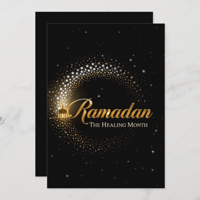 Ramadan MubaraK Personalized Holiday  Card (Front/Back)