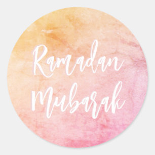 Ramadan Mubarak Pretty Elegant  Classic Round Sticker