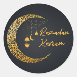 Ramadan Mubarak -Ramadan Kareem -Eid Mubarak Classic Round Sticker