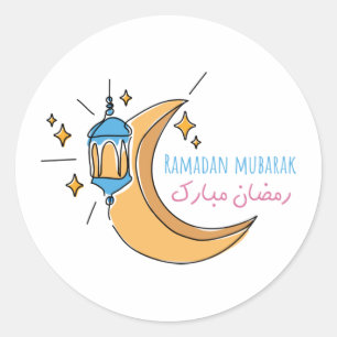 Ramadan mubarak, Ramadan mubarak line art Classic Round Sticker