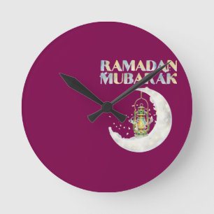 Ramadan Mubarak Round Clock