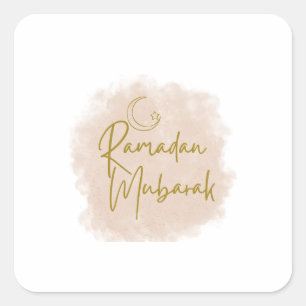 ramadan mubarak square sticker