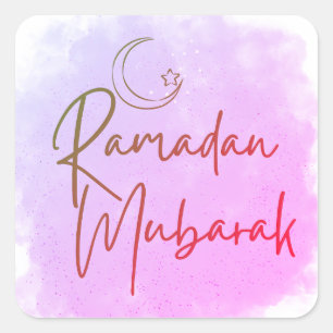 Ramadan Mubarak Square Sticker