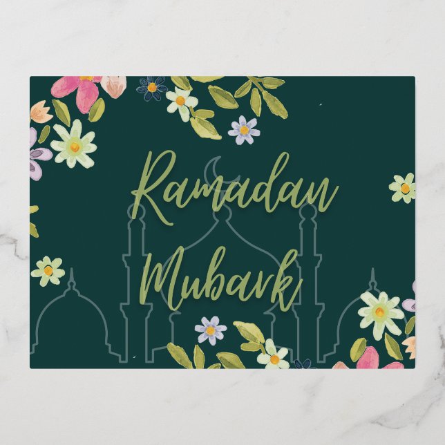 Ramadan mubark flower card (Front)