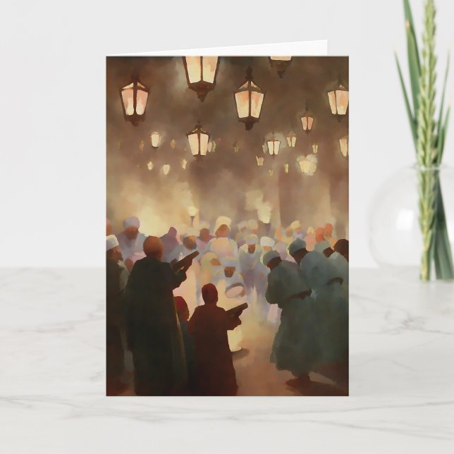 Ramadan scene from 1902 -painting card (Front)