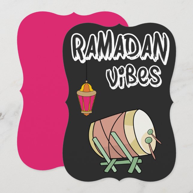 Ramadan Vibes- Suhour, Iftar, Hilal- رمضان مبارك Holiday Card (Front/Back)