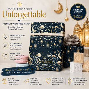 Ramadan Wrapping Paper with Moon & Lanterns