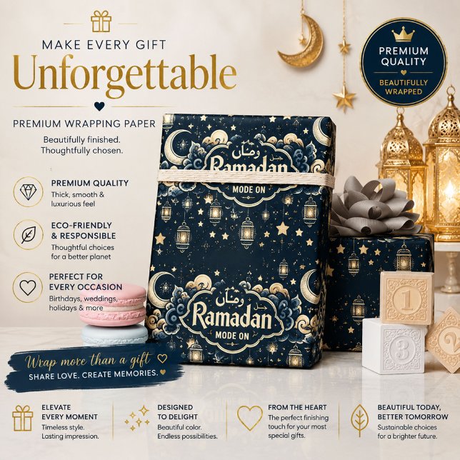 Ramadan Wrapping Paper with Moon & Lanterns (Creator Uploaded)