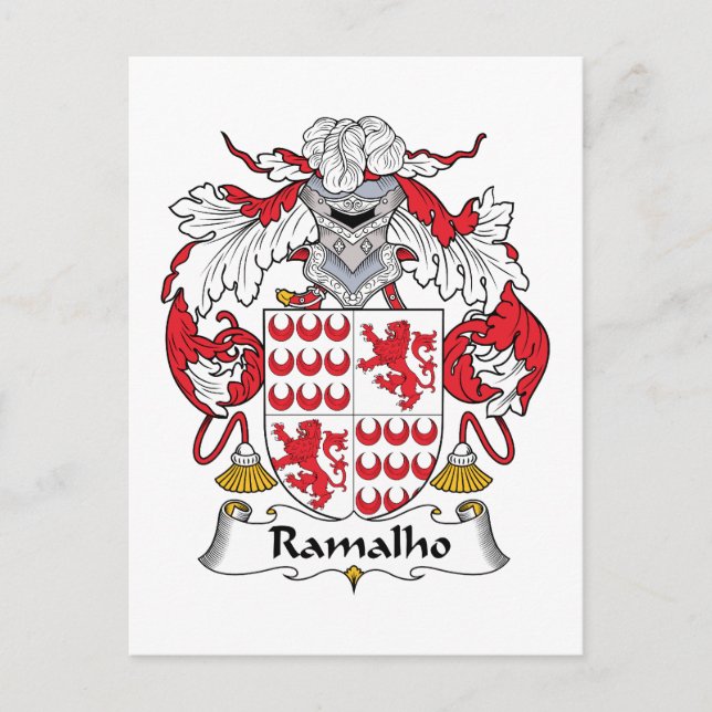 Ramalho Family Crest Postcard (Front)
