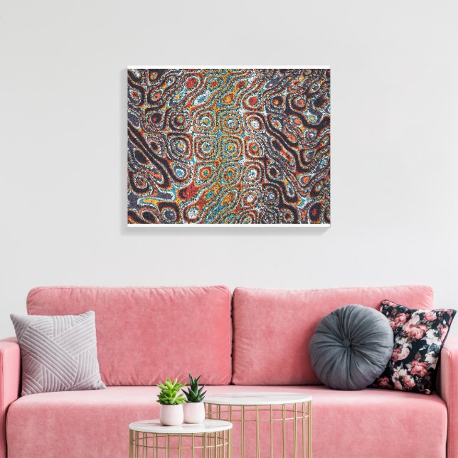 Ramanujan Theta Flow Field  Canvas Print (Insitu(LivingRoom))