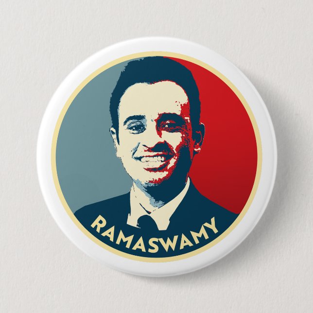 RAMASWAMY 2024 7.5 CM ROUND BADGE (Front)