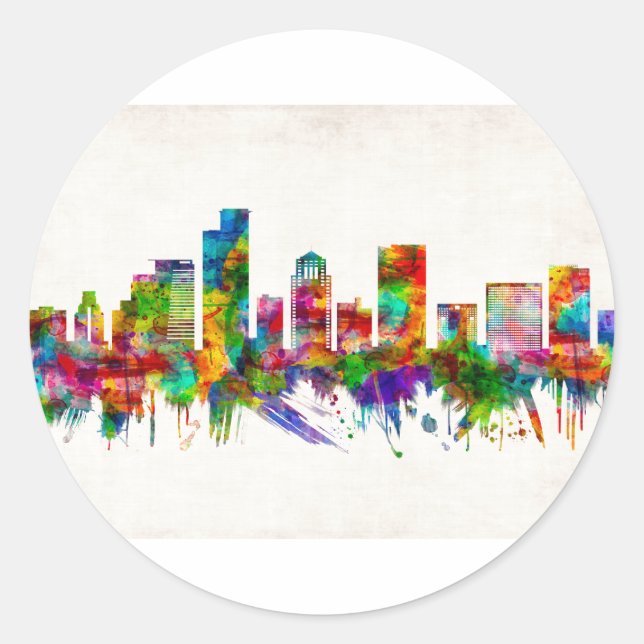 Ramat Gan Israel Skyline Classic Round Sticker (Front)