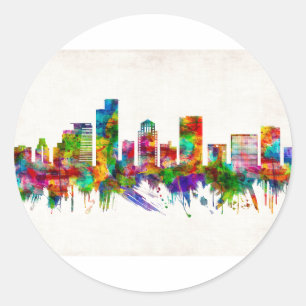 Ramat Gan Israel Skyline Classic Round Sticker