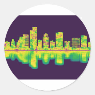 Ramat Gan Israel Skyline Classic Round Sticker