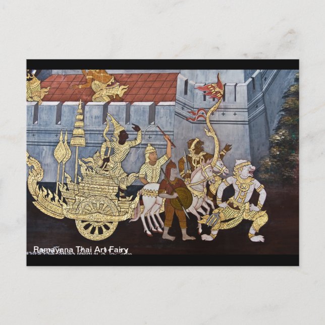 Ramayana Thai Art Fairy Postcard (Front)