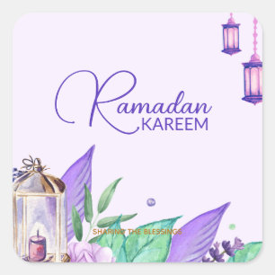 Ramazan   Ramadan Kareem Watercolor Square Sticker
