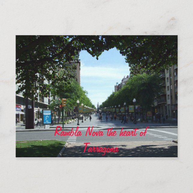 Rambla Nova the heart of Tarr... Postcard (Front)
