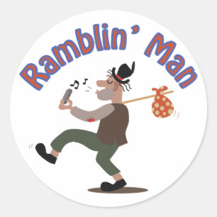 Ramblin Man Classic Round Sticker
