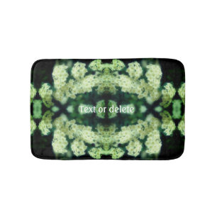 Rambling Wild White Roses Abstract Personalised Bath Mat