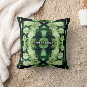 Rambling Wild White Roses Abstract Personalised Cushion