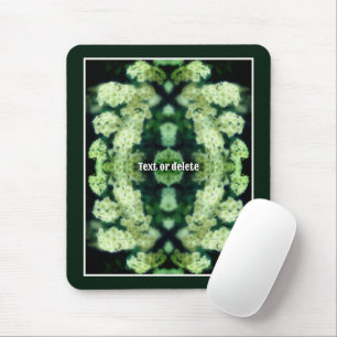 Rambling Wild White Roses Abstract Personalised Mouse Mat