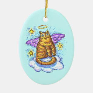 Rambo Kitty Cat Angel custom name Ornament