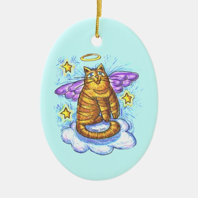 Rambo Kitty Cat Angel custom name Ornament (Front)