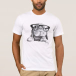 Rambo the Hipster Bunny T-Shirt<br><div class="desc">Made with love by Rambo Bunny 100% of proceeds donated to the Animal Shelter Artist http://www.franctasyart.com</div>