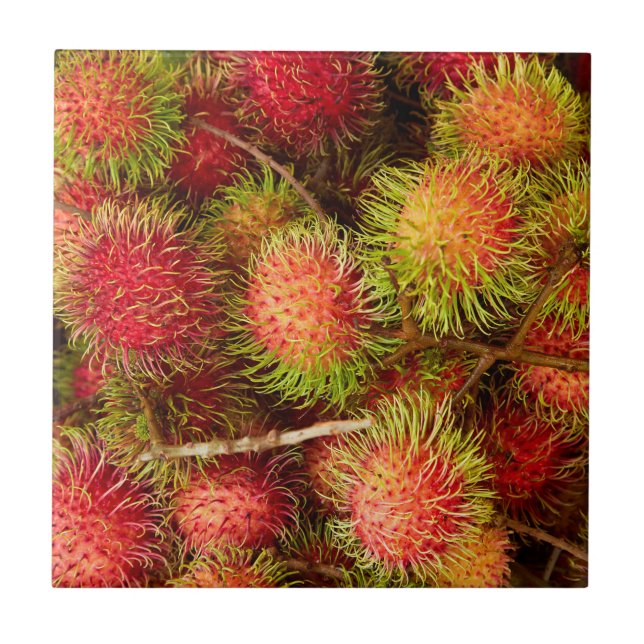 Rambutan Fruit at Can Duoc Market Tile (Front)