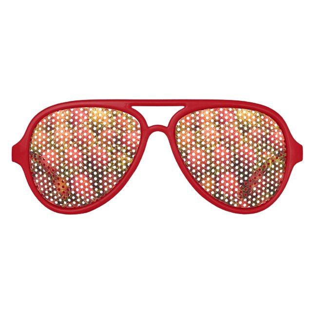 Rambutan Tropical Fruit Aviator Sunglasses (Front)