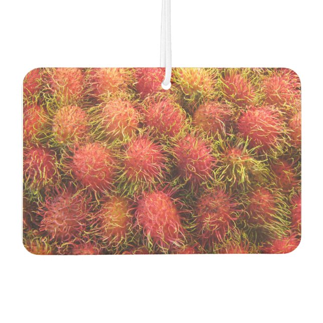 Rambutan Tropical Fruit Car Air Freshener (Front)